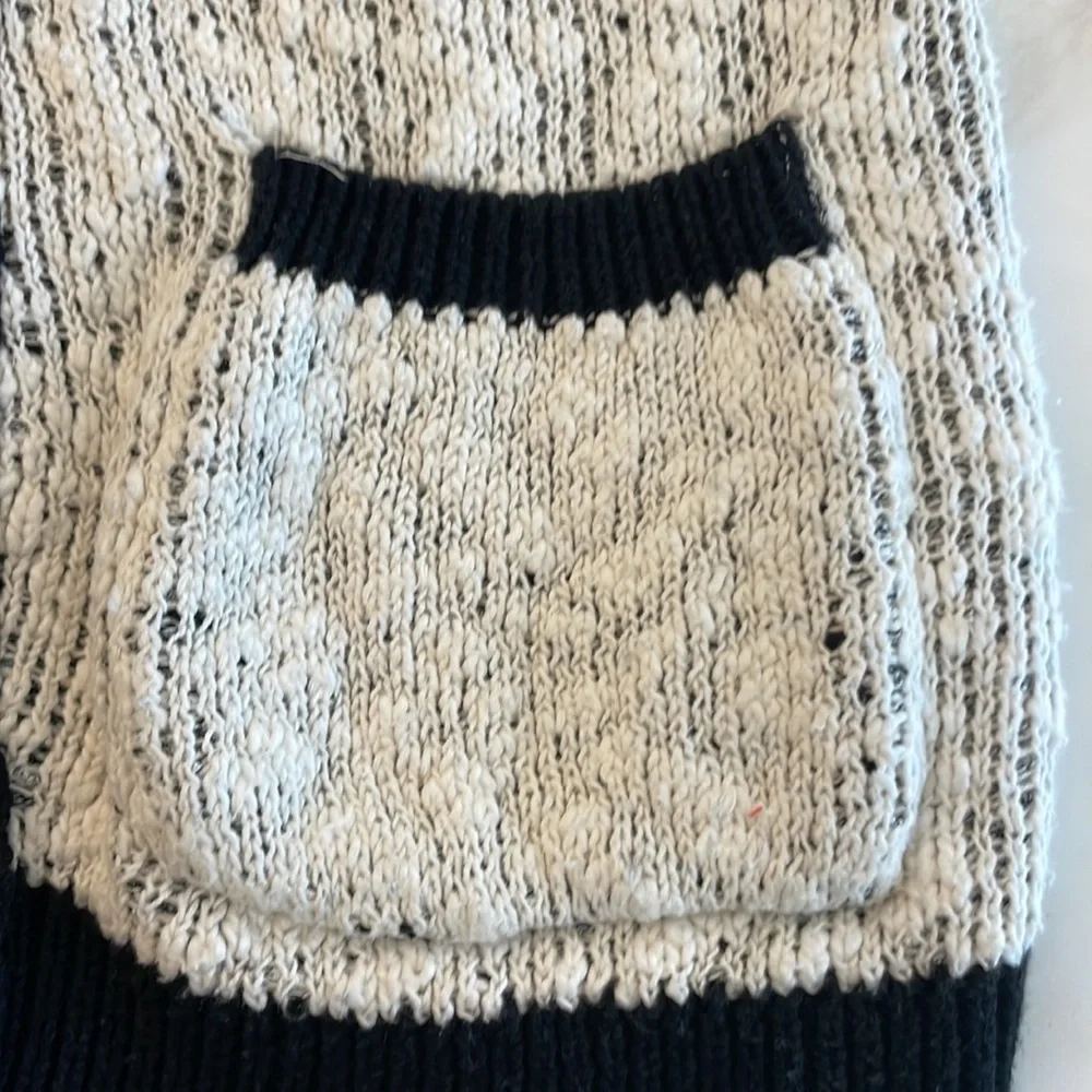 Zara Girls’ Black/White Knit Cardigan- Size 9/10 - Picture 4 of 5